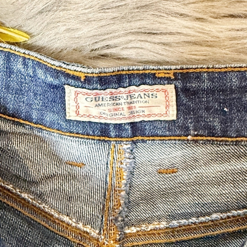 Guess Logo Pocket High Rise 90s Button Fly Cutoff Women’s Denim Shorts Sz 29 - Picture 5 of 10